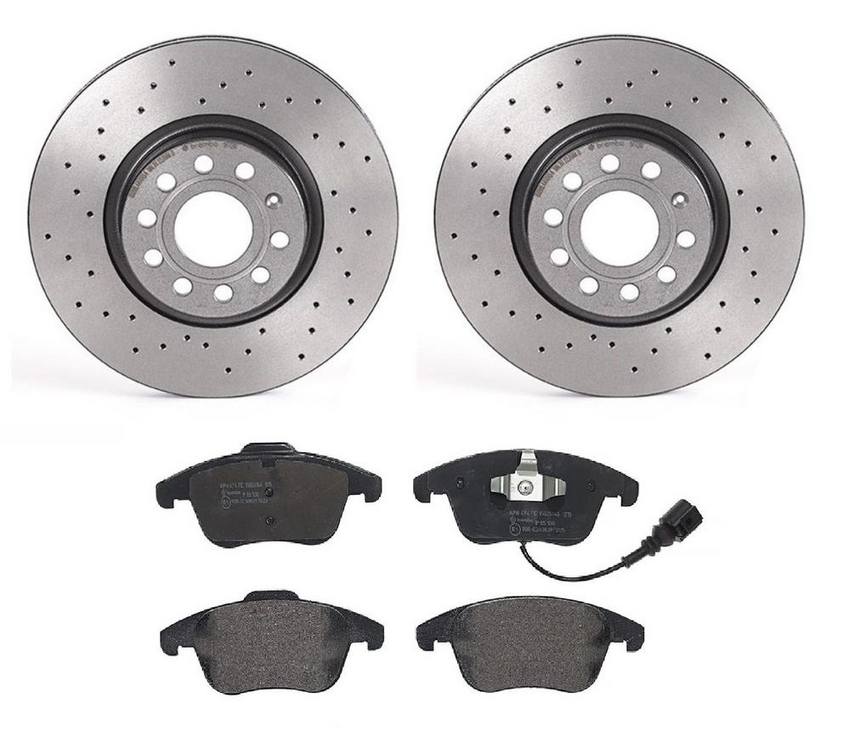 Audi VW Brakes Kit - Pads and Rotors Front (312mm) (Xtra) (Low-Met) 5Q0615301F - Brembo 1564021KIT